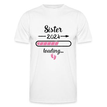 Sis 2024 Loading Schwangerschaft Sis Geburt - Männer Funktions-T-Shirt - Weiß - Vorne - AI Model Male 178 dark (178cm)