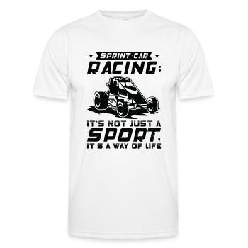 Sprint Car Dirt Track Racing - Männer Funktions-T-Shirt - Weiß - Vorne - AI Model Male 178 dark (178cm)