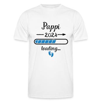 Pappi 2024 Loading Schwangerschaft Papa Vater - Männer Funktions-T-Shirt - Weiß - Vorne - AI Model Male 178 dark (178cm)