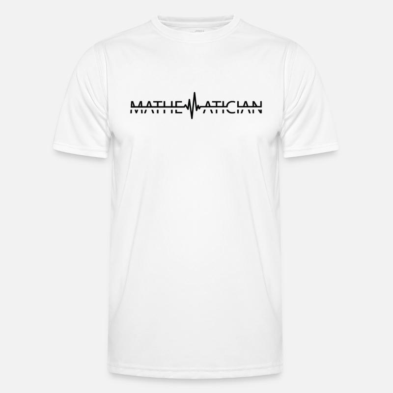 Mathematician Heartbeat Math Teacher - Men's Functional T-Shirt - white