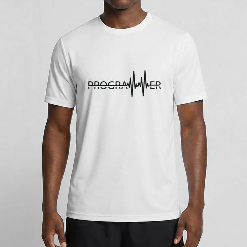 Programmer Heartbeat Programming Computer Coder Men's Functional T-Shirt