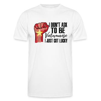 Vietnamesischer Stolz Vietnamesische Flagge - Männer Funktions-T-Shirt - Weiß - Vorne - AI Model Male 178 dark (178cm)