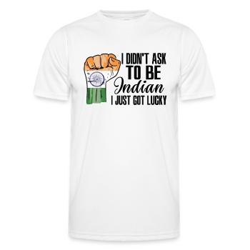 Indianerstolz Indianerflagge Gewachsen - Männer Funktions-T-Shirt - Weiß - Vorne - AI Model Male 178 dark (178cm)