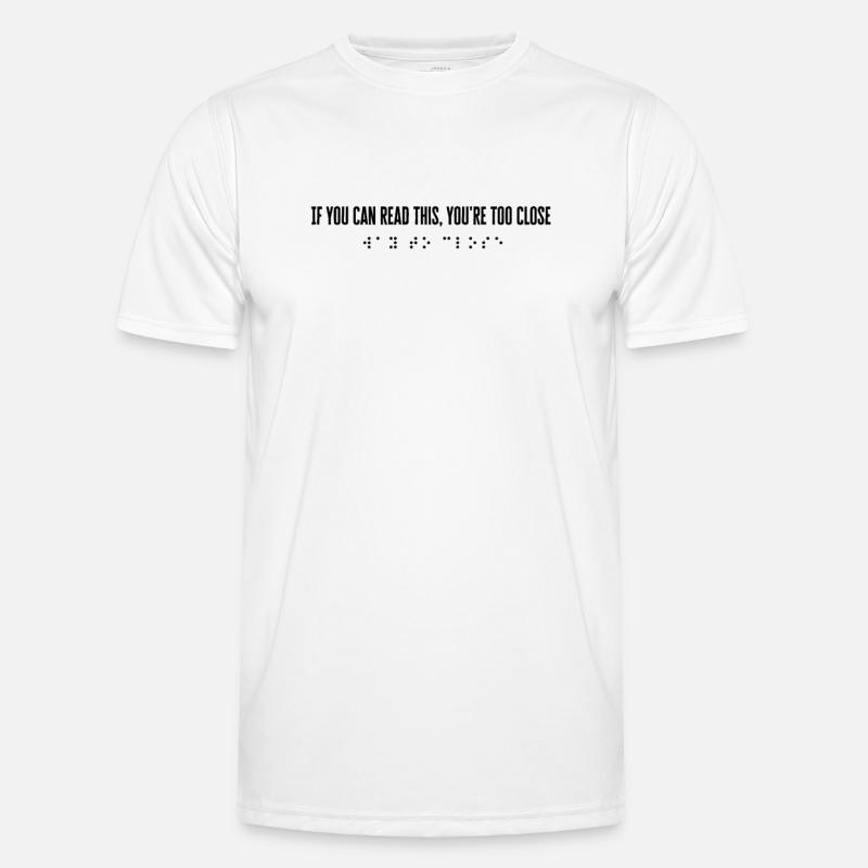 Braille Blind Blindness Awareness Visually - Men's Functional T-Shirt - white