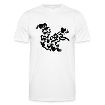 écureuil, forêt, faune, animal, écureuil - T-shirt sport Homme - blanc - Devant - AI Model Male 178 dark (178cm)