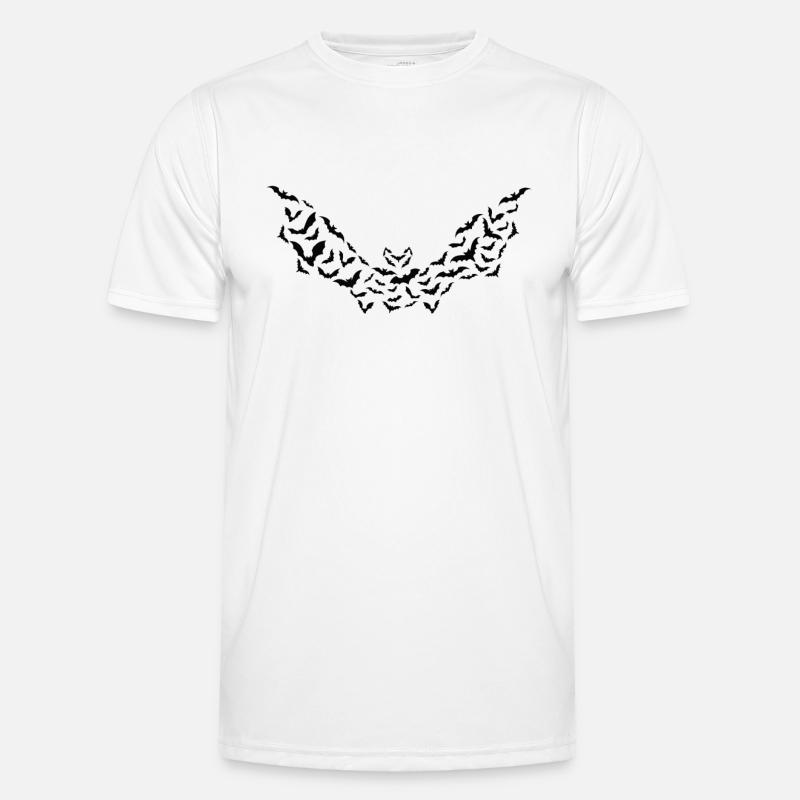 Fledermaus Halloween Fledermäuse Scherenschnitt Männer Funktions-T-Shirt