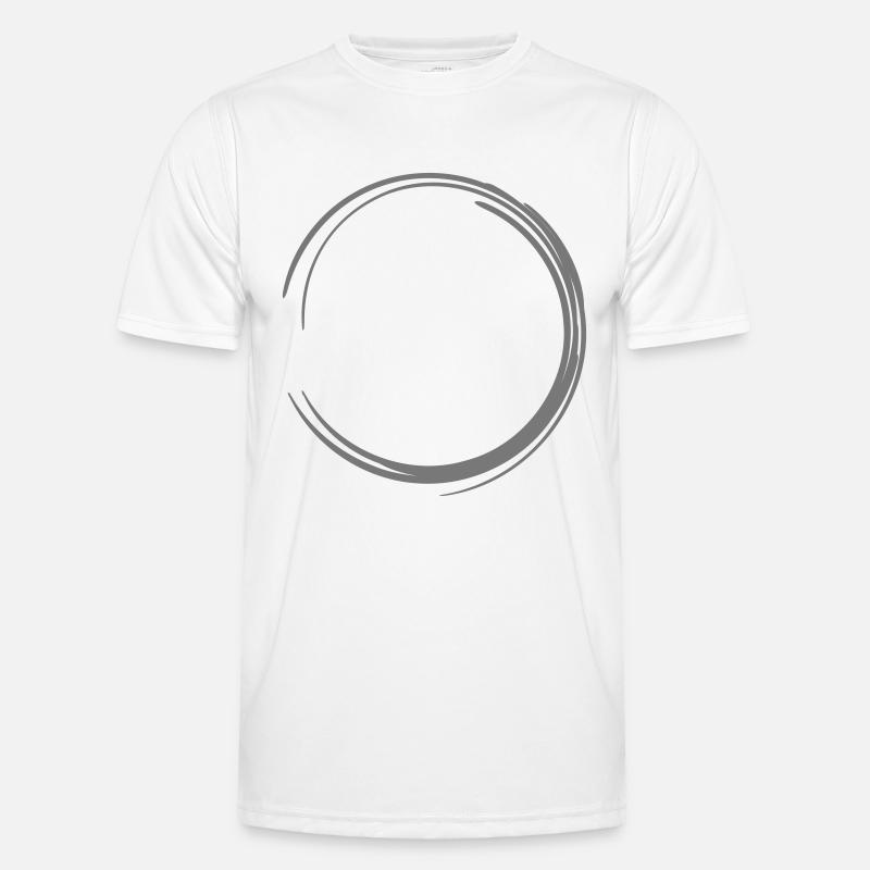 Dekorativer Kunst Ring oder Kreis als Rahmendesign Männer Funktions-T-Shirt