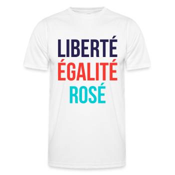 Liberté égalité rosé - T-shirt sport Homme - blanc - Devant - AI Model Male 178 dark (178cm)