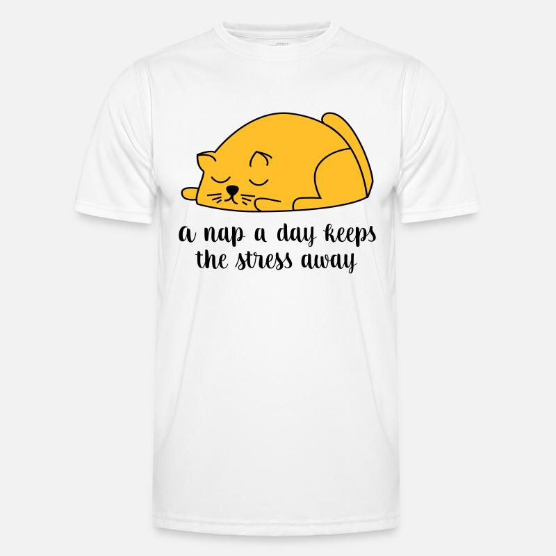 schlafen - Männer Funktions-T-Shirt - Weiß