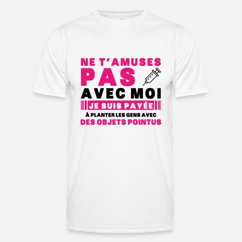 Krankenschwester Humor Geschenkidee Bluttest - Männer Funktions-T-Shirt - Weiß
