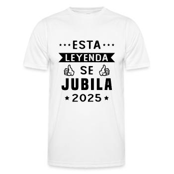 Regalo de jubilación Humor 2025, Jubilado en 2025 - T-shirt sport Homme - blanc - Devant - AI Model Male 178 dark (178cm)