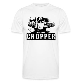 hachoir - T-shirt sport Homme - blanc - Devant - AI Model Male 178 dark (178cm)