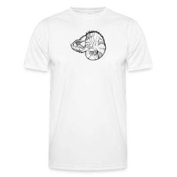 süßes kleines Chamäleon, Chamaeleon - Männer Funktions-T-Shirt - Weiß - Vorne - AI Model Male 178 dark (178cm)
