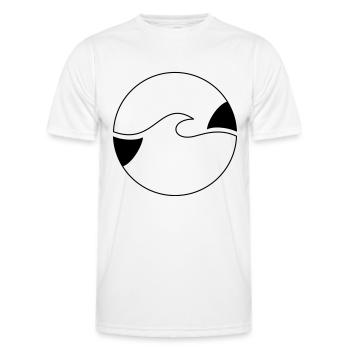 Wave - Men's Functional T-Shirt - white - Front - AI Model Male 178 dark (178cm)