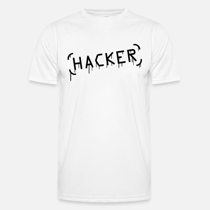 Hacker Graffiti - Men's Functional T-Shirt - white