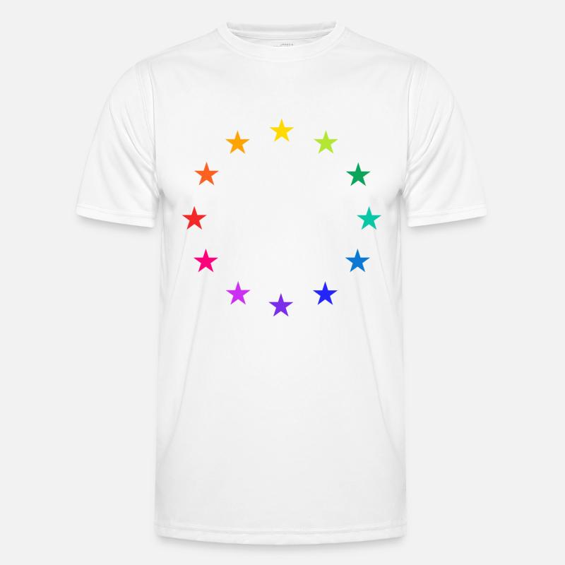 Regenbogen EU Männer Funktions-T-Shirt