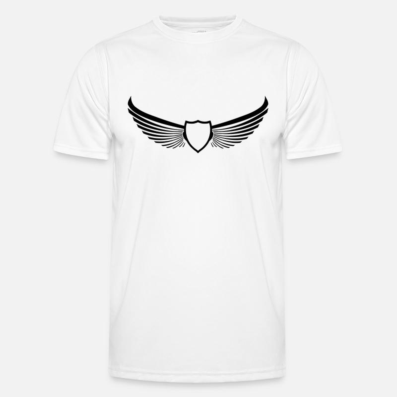 Våbenskjold emblem vinger vinger 1c. - Funktionsshirt til herrer - hvid