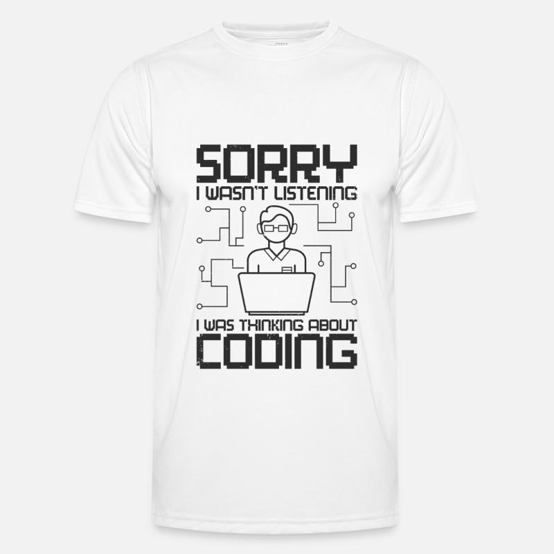 Programmeurs logiciels Web Coder Coding développeur - T-shirt sport Homme - blanc