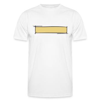 Decorative frame. Banner / Name Badge Template. - Men's Functional T-Shirt - white - Front - AI Model Male 178 dark (178cm)