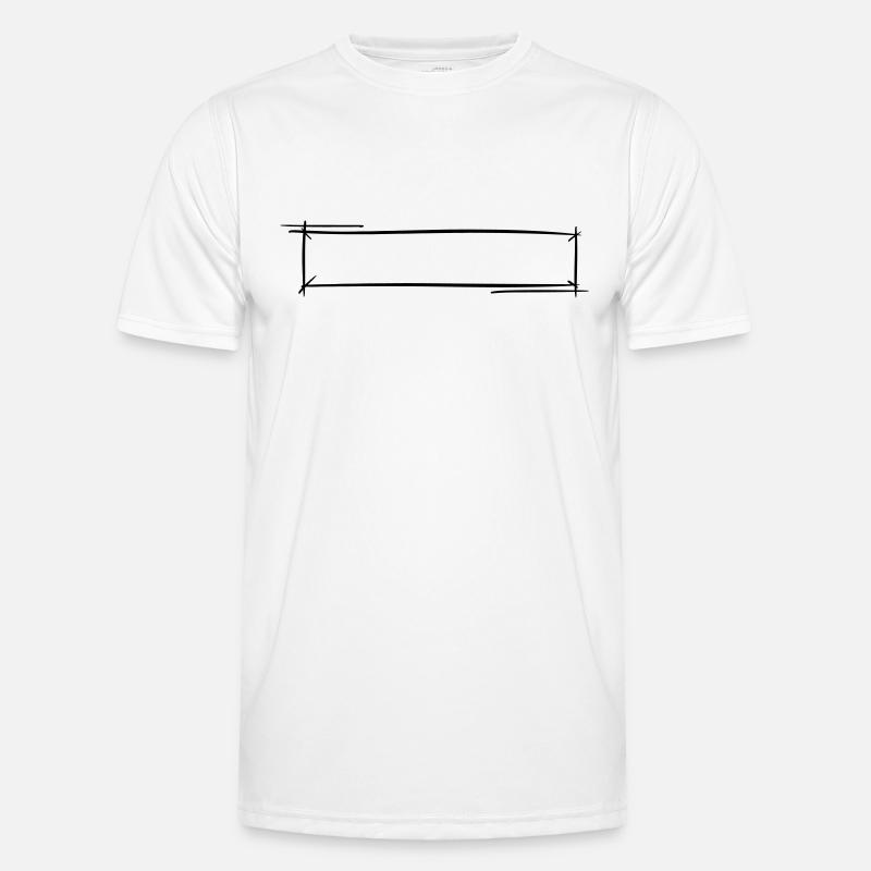 Decorative frame. Banner / Name Badge Template. Men's Functional T-Shirt