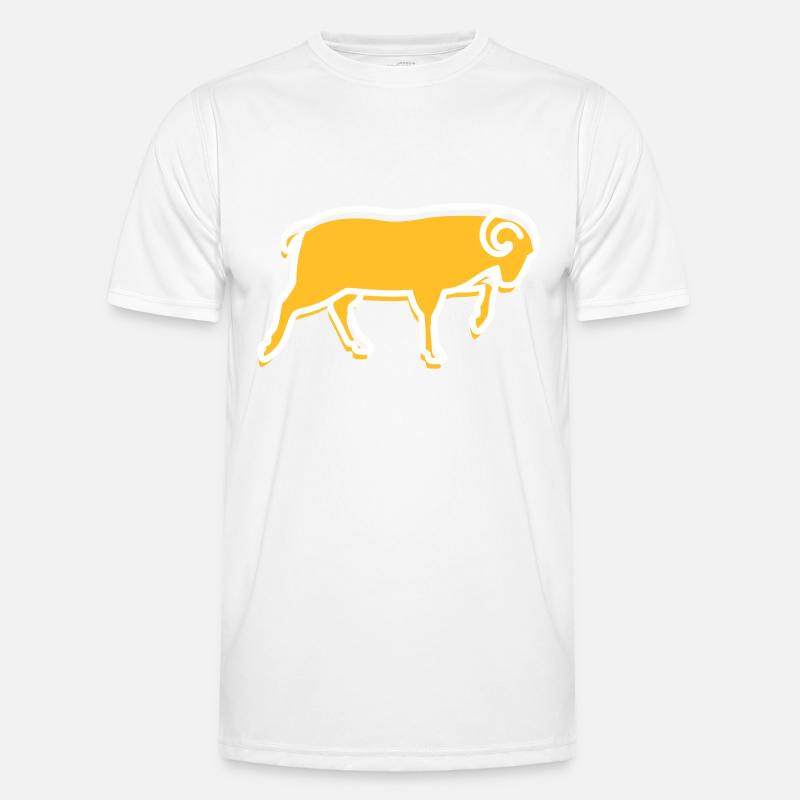 Ein Running Ram - Männer Funktions-T-Shirt - Weiß