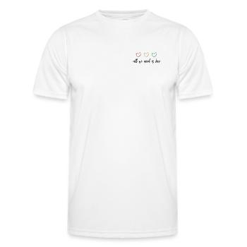 Liebe und Hoffnung - Männer Funktions-T-Shirt - Weiß - Vorne - AI Model Male 178 dark (178cm)