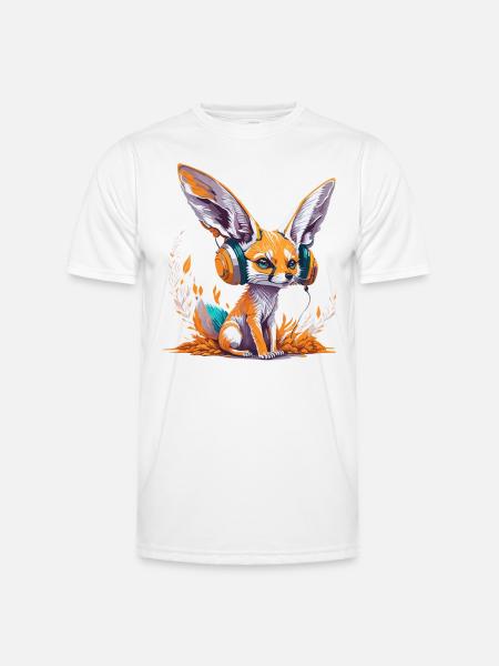 Music: desert fox - Men's Functional T-Shirt - white