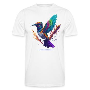 colibri - T-shirt sport Homme - blanc - Devant - AI Model Male 178 dark (178cm)