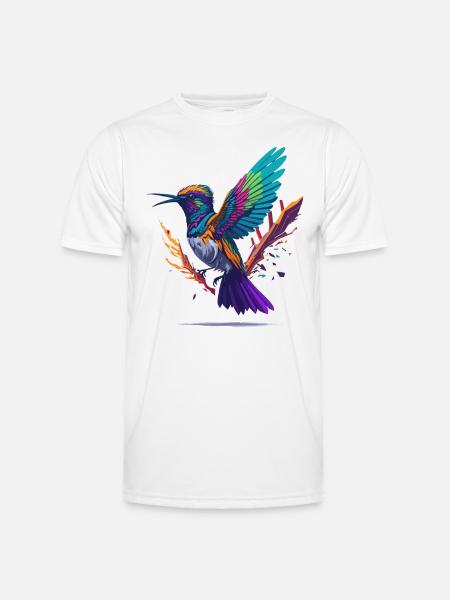 hummingbird - Men's Functional T-Shirt - white