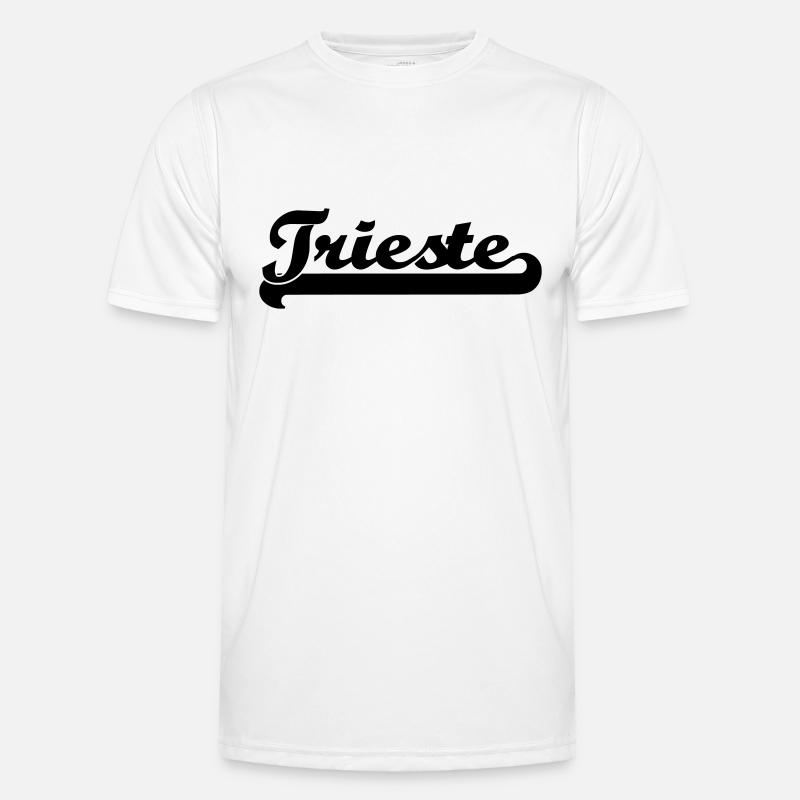 trieste writing - Men's Functional T-Shirt - white