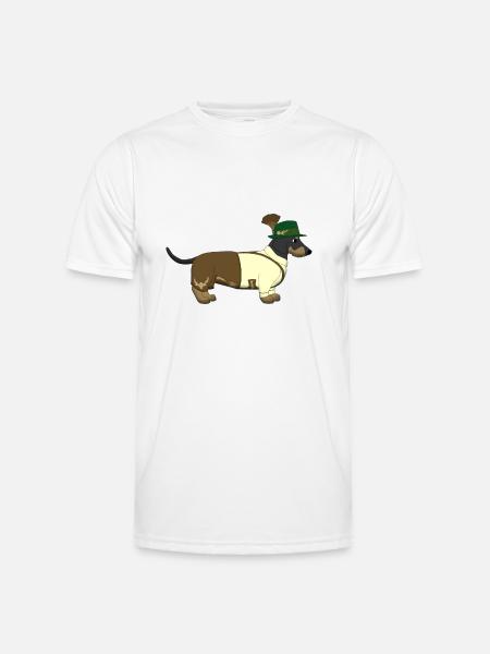 Teckel Bavière - T-shirt sport Homme - blanc