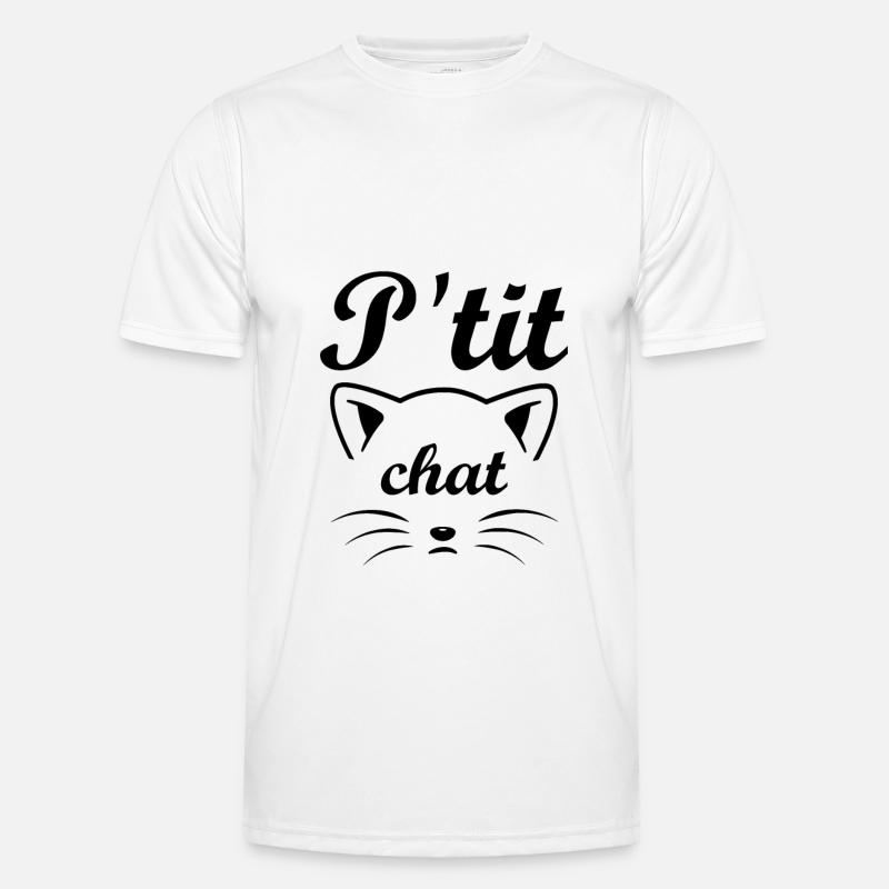 kleiner Katzenlichtpullover - Männer Funktions-T-Shirt - Weiß