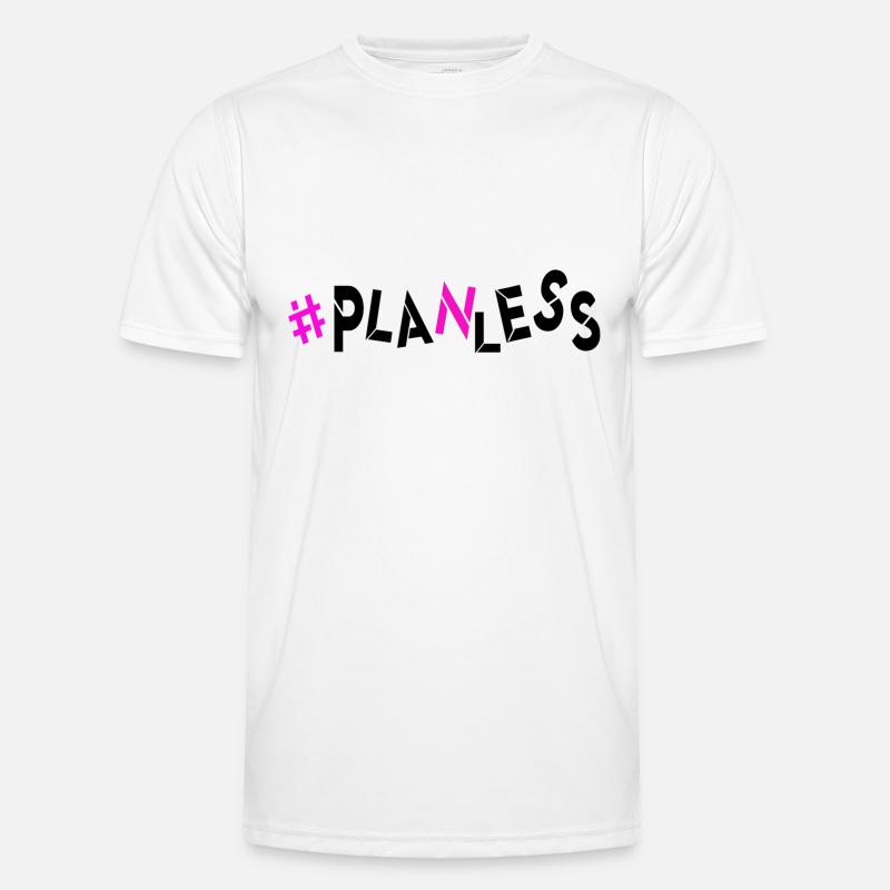 no idea today no plan burnout planless headless - Men's Functional T-Shirt - white