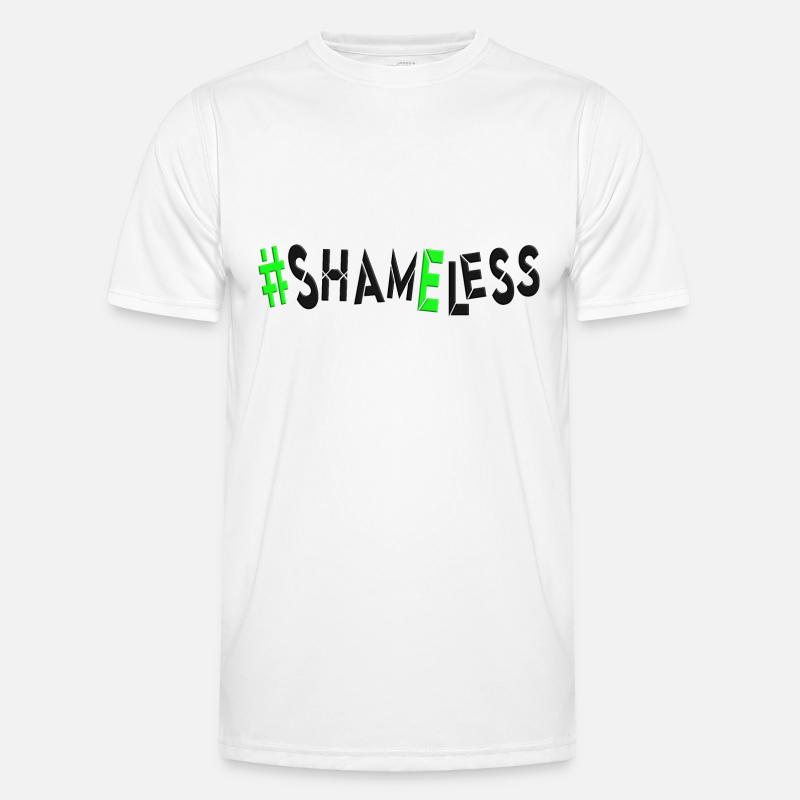 #shameless flagrant unabashed barefaced - Men's Functional T-Shirt - white