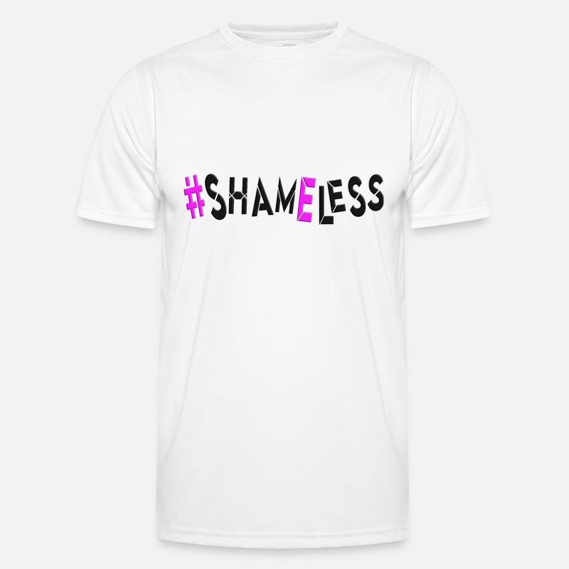 #shameless flagrant unabashed barefaced - Männer Funktions-T-Shirt - Weiß