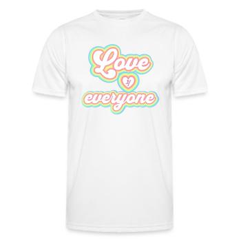 Rainbow unisex love for everyone - Männer Funktions-T-Shirt - Weiß - Vorne - AI Model Male 178 dark (178cm)