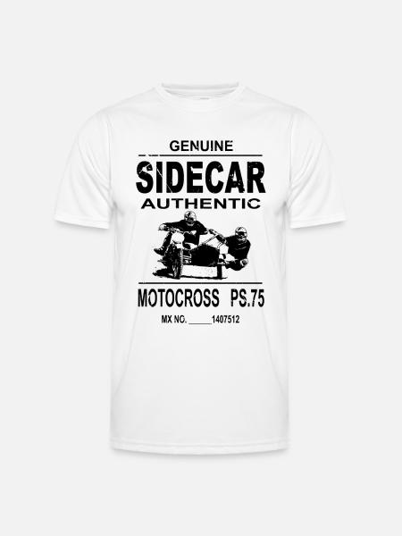 Sidecar Moto Cross - Männer Funktions-T-Shirt - Weiß