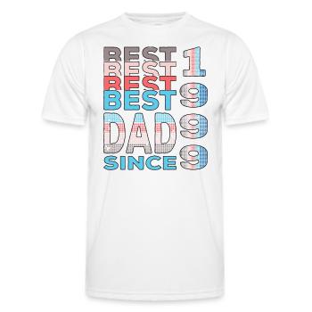 Meilleur papa du monde depuis 1999 Fête des Pères - T-shirt sport Homme - blanc - Devant - AI Model Male 178 dark (178cm)
