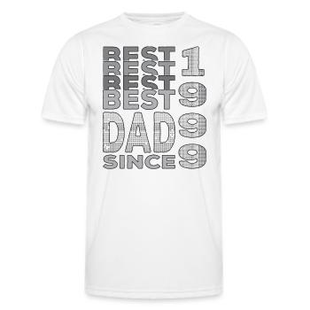 Meilleur papa du monde depuis 1999 Fête des Pères - T-shirt sport Homme - blanc - Devant - AI Model Male 178 dark (178cm)