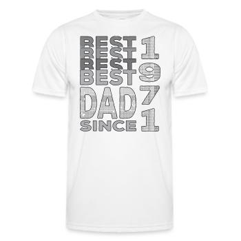 Best dad in the world since 1971 Father's Day Birthday - Men's Functional T-Shirt - white - Front - AI Model Male 178 dark (178cm)