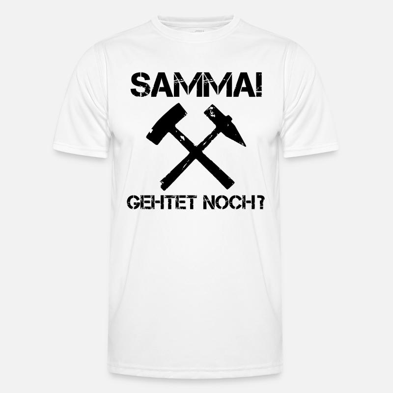 SAMMA! Gehtet noch? - Männer Funktions-T-Shirt - Weiß