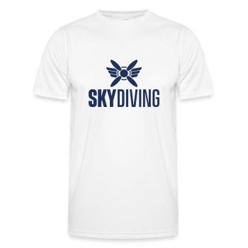 Skydiver - Men's Functional T-Shirt - white - Front - AI Model Male 178 dark (178cm)