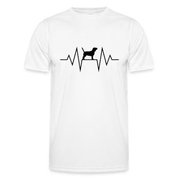 Beagle - T-shirt sport Homme - blanc - Devant - AI Model Male 178 dark (178cm)