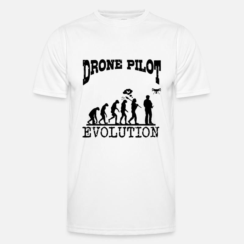 Drone evolution - Men's Functional T-Shirt - white