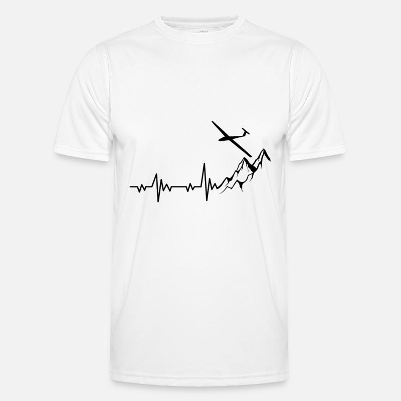 Glider pilot heartbeat Men's Functional T-Shirt