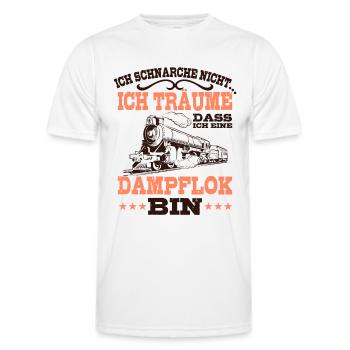 Eisenbahn Dampflok - Männer Funktions-T-Shirt - Weiß - Vorne - AI Model Male 178 dark (178cm)