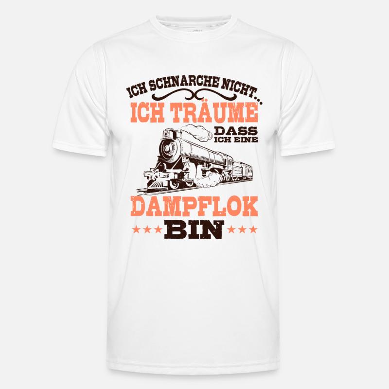 Eisenbahn Dampflok Männer Funktions-T-Shirt