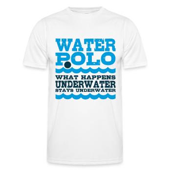 Wasserball - Männer Funktions-T-Shirt - Weiß - Vorne - AI Model Male 178 dark (178cm)