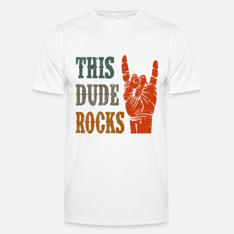 Rock n Roll - Männer Funktions-T-Shirt - Weiß