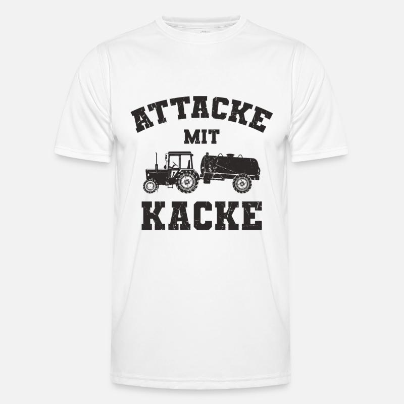 Traktor Spruch - Männer Funktions-T-Shirt - Weiß